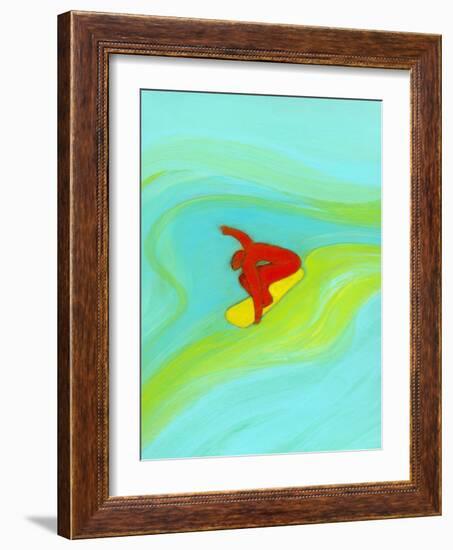 Man surfing-Marie Bertrand-Framed Giclee Print