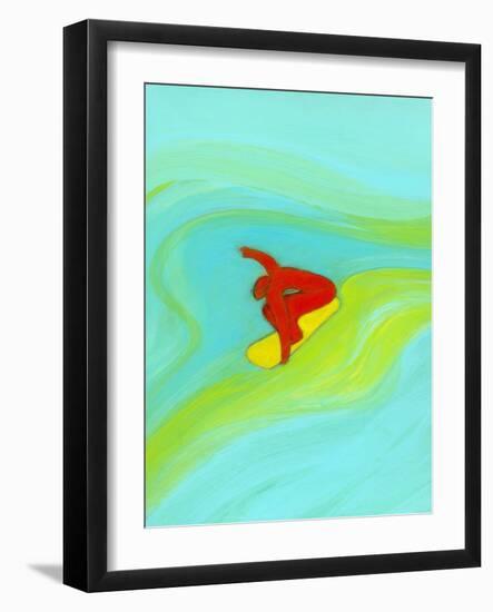 Man surfing-Marie Bertrand-Framed Giclee Print