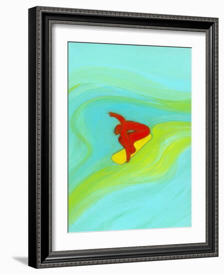 Man surfing-Marie Bertrand-Framed Giclee Print