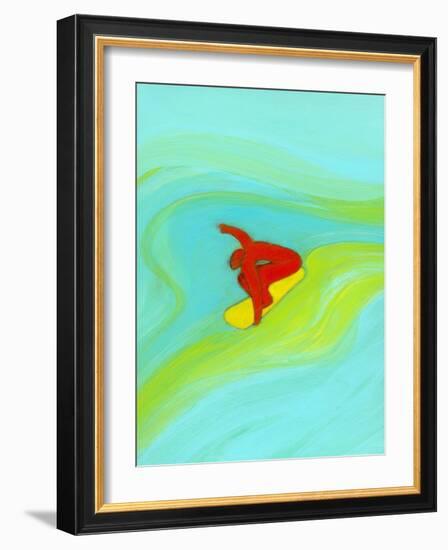 Man surfing-Marie Bertrand-Framed Giclee Print