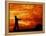 Man Swinging Golf Club at Sunset-Bill Bachmann-Framed Premier Image Canvas