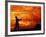 Man Swinging Golf Club at Sunset-Bill Bachmann-Framed Photographic Print