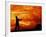 Man Swinging Golf Club at Sunset-Bill Bachmann-Framed Photographic Print