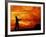 Man Swinging Golf Club at Sunset-Bill Bachmann-Framed Photographic Print