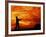 Man Swinging Golf Club at Sunset-Bill Bachmann-Framed Photographic Print