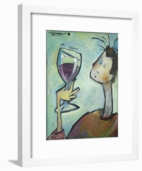 Man Swirls Wine-Tim Nyberg-Framed Premium Giclee Print