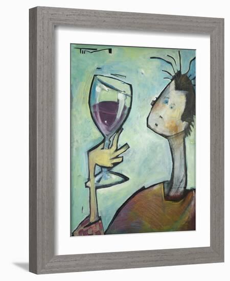 Man Swirls Wine-Tim Nyberg-Framed Giclee Print