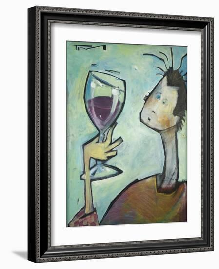 Man Swirls Wine-Tim Nyberg-Framed Giclee Print