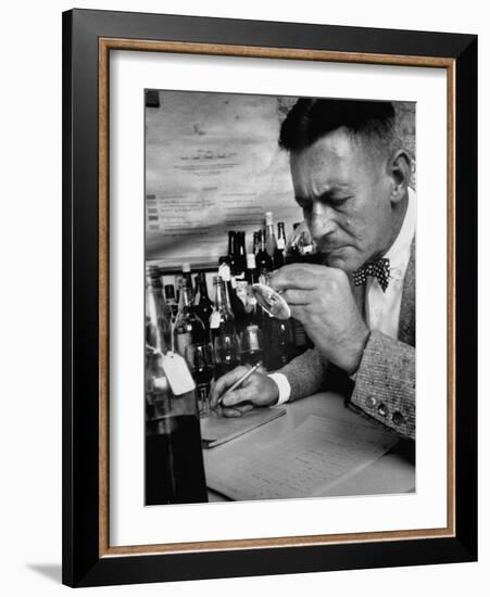 Man Tasting Different Wines-null-Framed Photographic Print