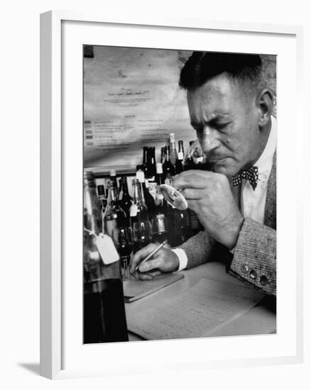 Man Tasting Different Wines-null-Framed Photographic Print