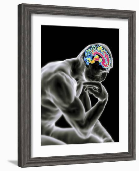 Man Thinking, Artwork-PASIEKA-Framed Photographic Print