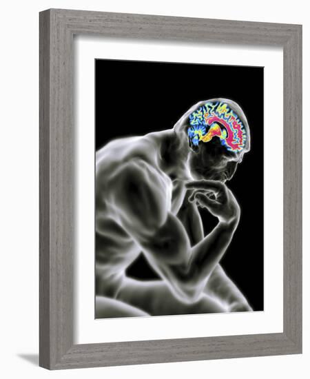 Man Thinking, Artwork-PASIEKA-Framed Photographic Print