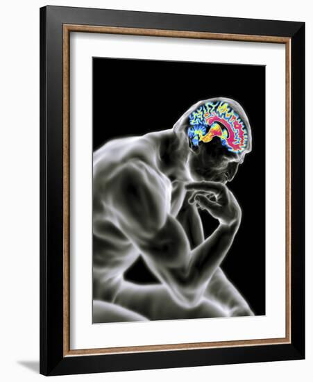 Man Thinking, Artwork-PASIEKA-Framed Photographic Print