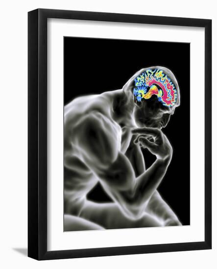 Man Thinking, Artwork-PASIEKA-Framed Photographic Print