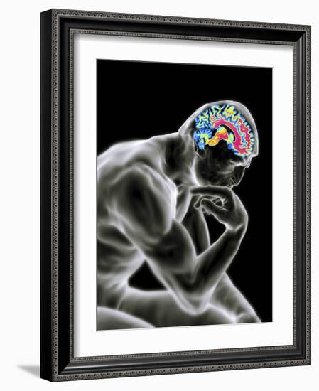 Man Thinking, Artwork-PASIEKA-Framed Photographic Print