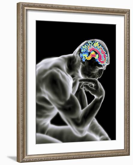 Man Thinking, Artwork-PASIEKA-Framed Photographic Print