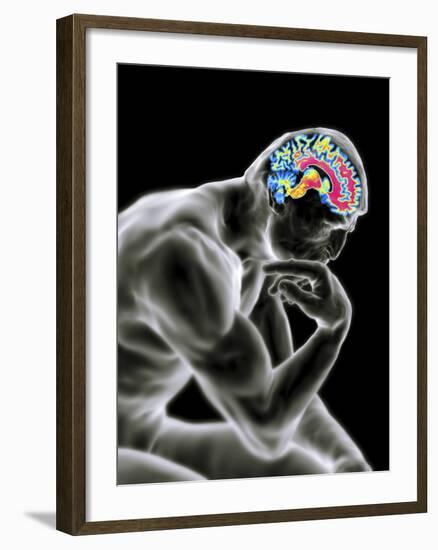 Man Thinking, Artwork-PASIEKA-Framed Photographic Print