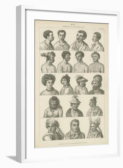 Man, Varieties of the Human Race-null-Framed Giclee Print