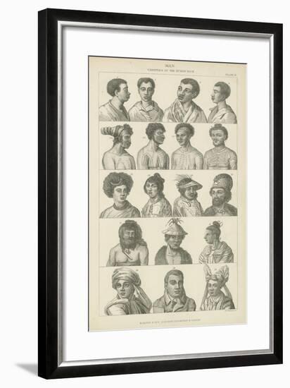 Man, Varieties of the Human Race-null-Framed Giclee Print