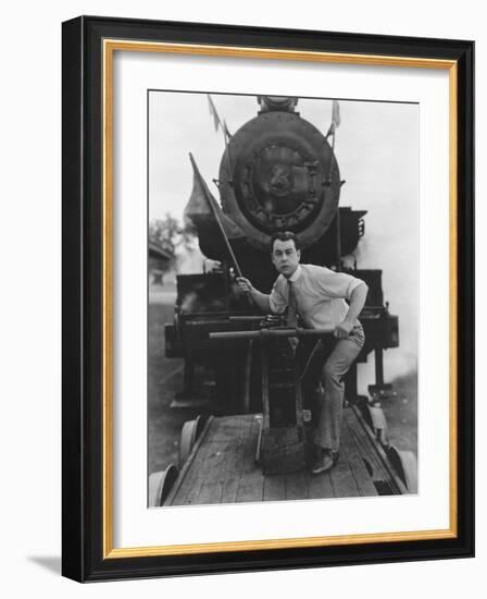 Man Versus Train-null-Framed Photo