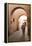 Man Walking Down Narrow Alley by Ali Ben Youssef Medersa, North Africa-Stephen Studd-Framed Premier Image Canvas