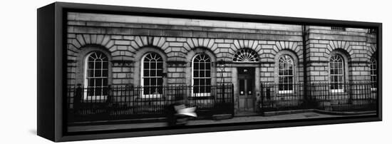 Man Walking in Front of a Library, Signet Library, Parliament Square, Edinburgh, Scotland-null-Framed Premier Image Canvas