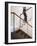 Man Walking Up Stairs in Apartment-John Edward Linden-Framed Photo