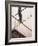 Man Walking Up Stairs in Apartment-John Edward Linden-Framed Photo