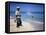 Man Watching Fisherman with a Net Working Along Varadero Beach-Eliot Elisofon-Framed Premier Image Canvas