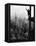 Man Waving from Empire State Building Construction Site-null-Framed Premier Image Canvas