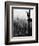 Man Waving from Empire State Building Construction Site-null-Framed Photographic Print