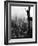 Man Waving from Empire State Building Construction Site-null-Framed Photographic Print