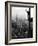 Man Waving from Empire State Building Construction Site-null-Framed Photographic Print