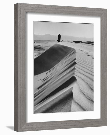 Man Wearing a Dog Skin Coat in the Gobi Desert-Howard Sochurek-Framed Photographic Print