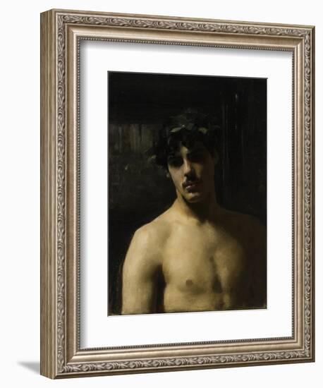 Man Wearing Laurels, 1874-80-John Singer Sargent-Framed Giclee Print