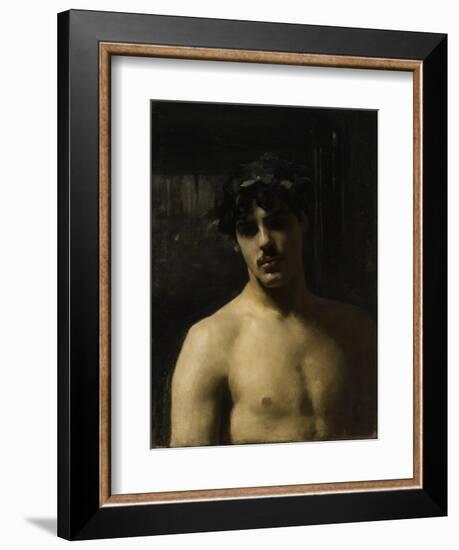 Man Wearing Laurels, 1874-80-John Singer Sargent-Framed Giclee Print