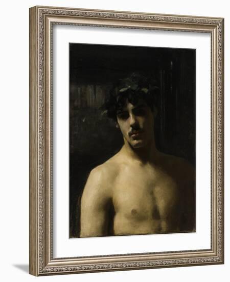 Man Wearing Laurels, 1874-80-John Singer Sargent-Framed Giclee Print