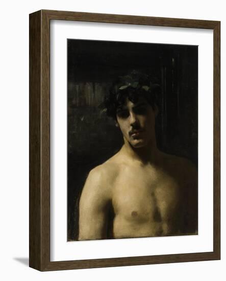 Man Wearing Laurels, 1874-80-John Singer Sargent-Framed Giclee Print