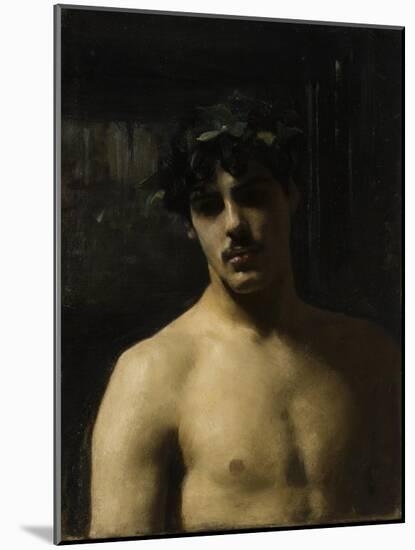 Man Wearing Laurels, 1874-80-John Singer Sargent-Mounted Giclee Print