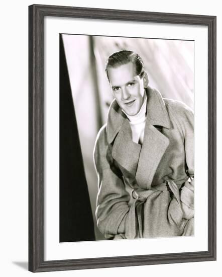 Man Wearing Wrap Coat-null-Framed Photo