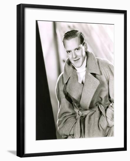 Man Wearing Wrap Coat-null-Framed Photo