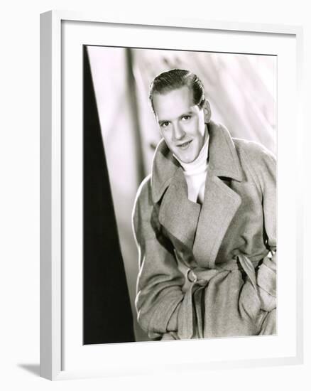 Man Wearing Wrap Coat-null-Framed Photo