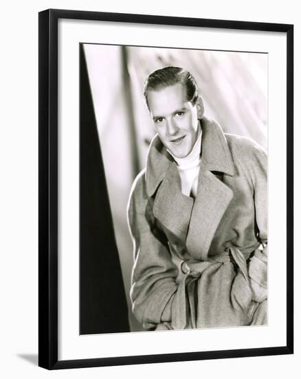 Man Wearing Wrap Coat-null-Framed Photo