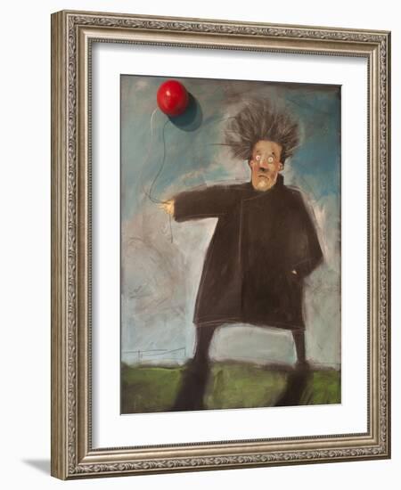 Man with a Balloon over There-Tim Nyberg-Framed Giclee Print