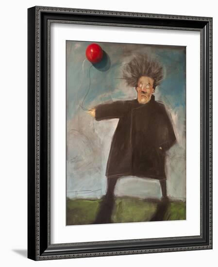 Man with a Balloon over There-Tim Nyberg-Framed Giclee Print