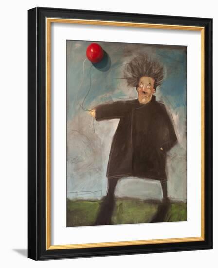 Man with a Balloon over There-Tim Nyberg-Framed Giclee Print