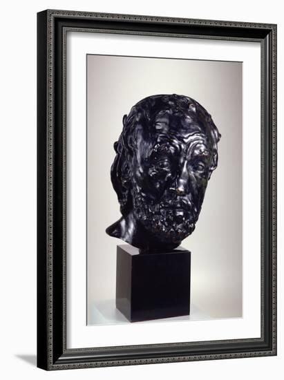 Man with a Broken Nose, before 1864 (Bronze)-Auguste Rodin-Framed Giclee Print