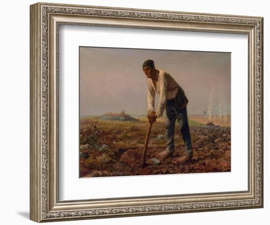 Man with a Hoe, 1860-1861-Jean-François Millet-Framed Giclee Print