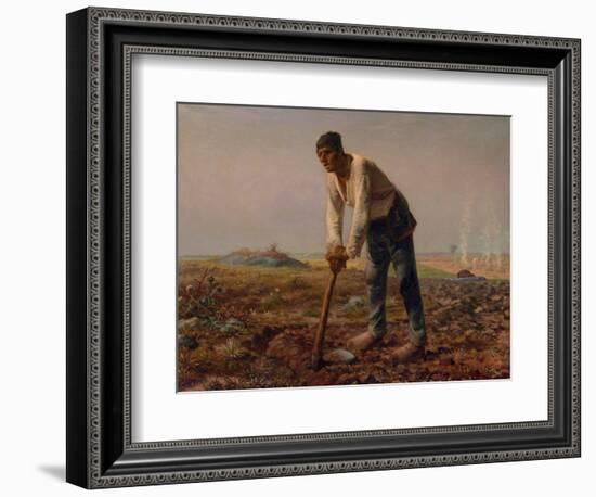 Man with a Hoe, 1860-1861-Jean-François Millet-Framed Giclee Print