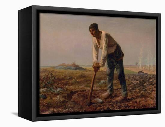 Man with a Hoe, 1860-1861-Jean-François Millet-Framed Premier Image Canvas